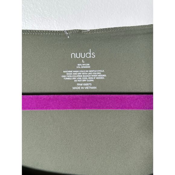 Nuuds Women's Green Long Sleeve Square Neck Thong Bodysuit Size Large - Picture 4 of 4
